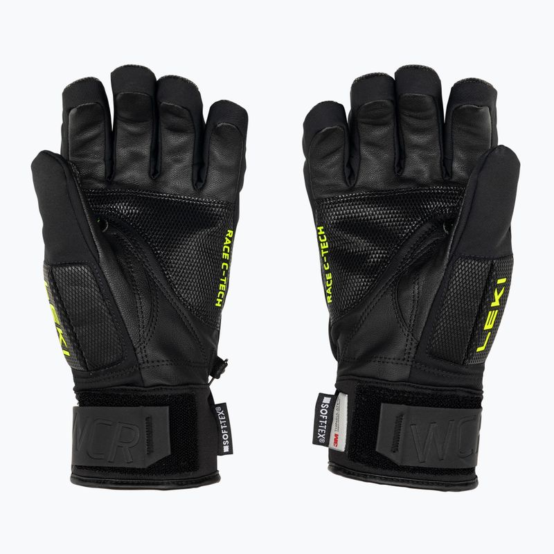 Mănuși de schi pentru bărbați LEKI WCR C-Tech 3D negru gheață/limon 3