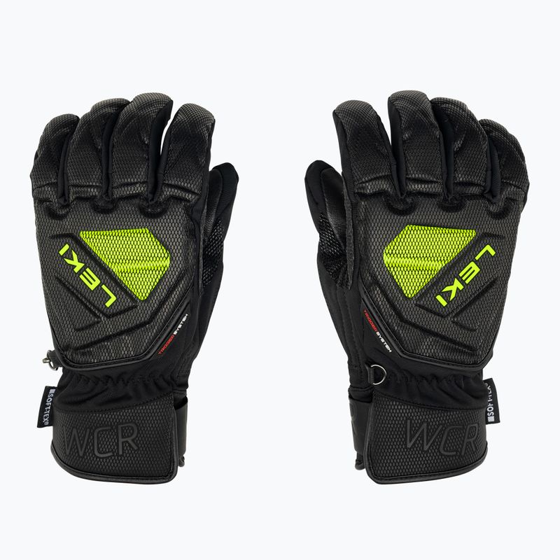 Mănuși de schi pentru bărbați LEKI WCR C-Tech 3D negru gheață/limon 4