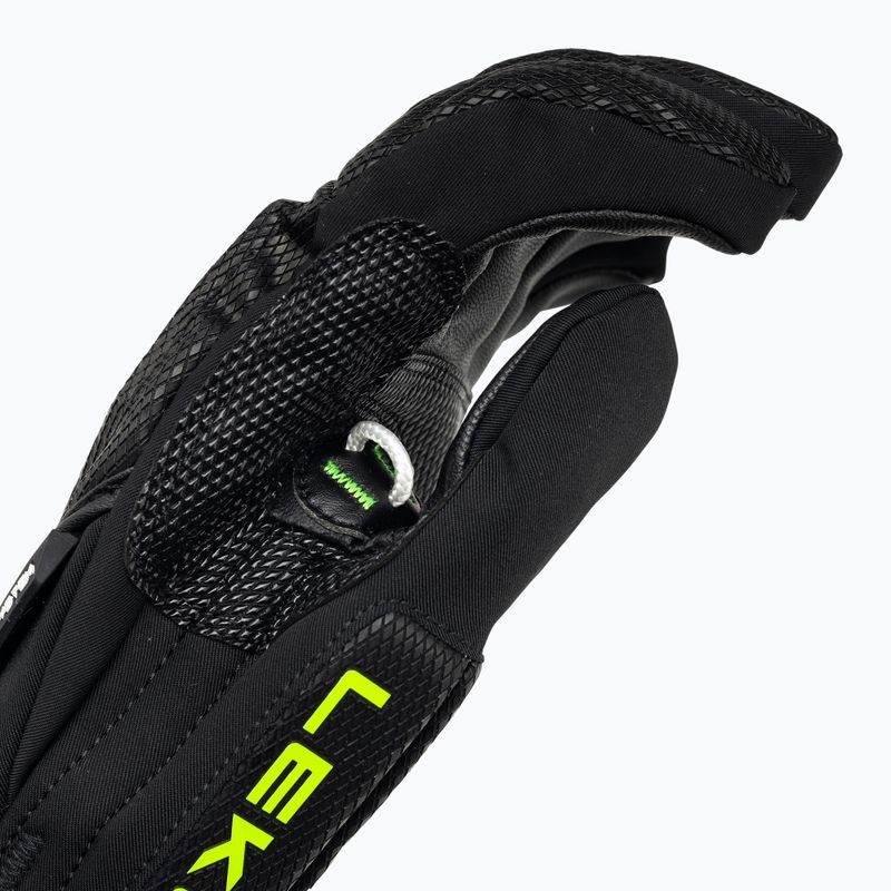Mănuși de schi pentru bărbați LEKI WCR C-Tech 3D negru gheață/limon 5