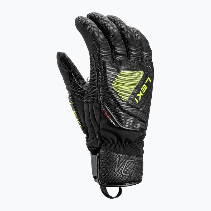 Mănuși de schi pentru bărbați LEKI WCR C-Tech 3D negru gheață/limon 6