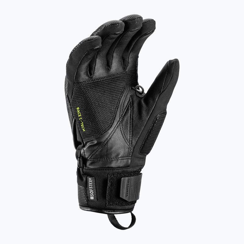 Mănuși de schi pentru bărbați LEKI WCR C-Tech 3D negru gheață/limon 7