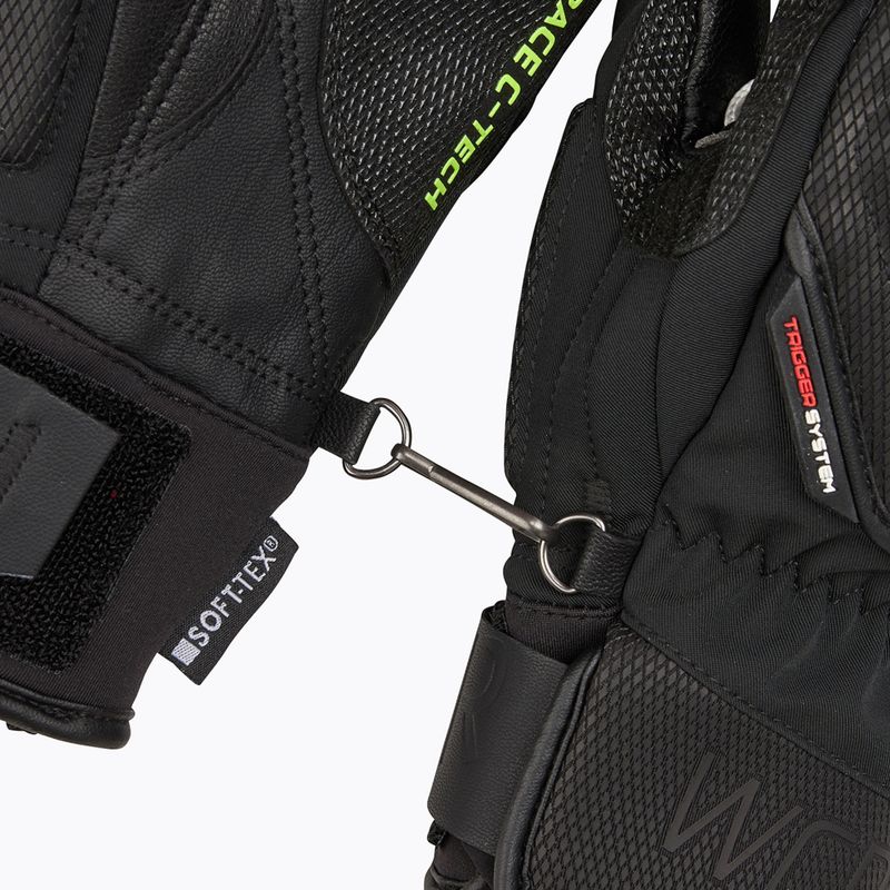 Mănuși de schi pentru bărbați  LEKI WCR C-Tech 3D Mitt black/ ice lemon 6