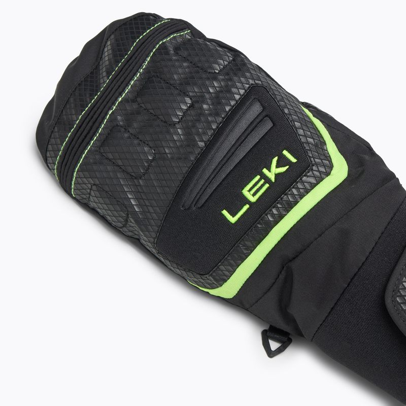 Mănuși de schi pentru copii LEKI WCR Team 3D Junior Mitt black/ ice lemon 5
