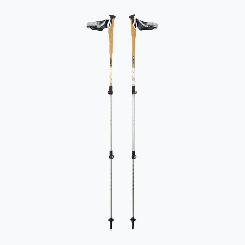 Bețe de trekking LEKI Cross Trail TA white/goldbrown/black