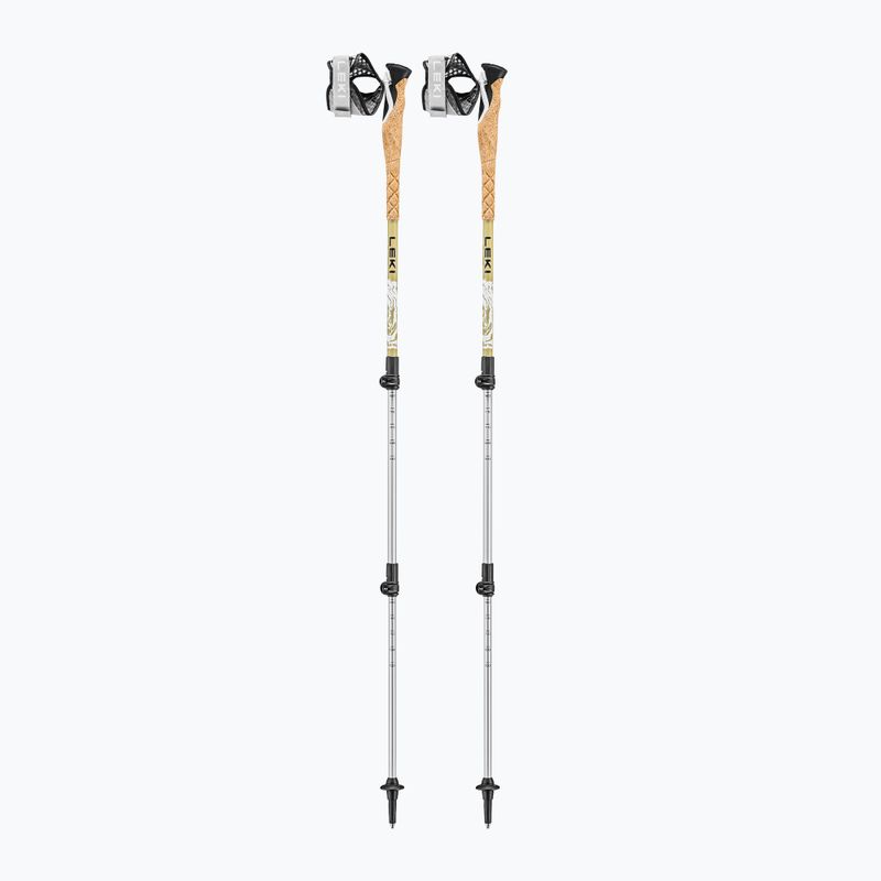 Bețe de trekking LEKI Cross Trail TA white/goldbrown/black 8