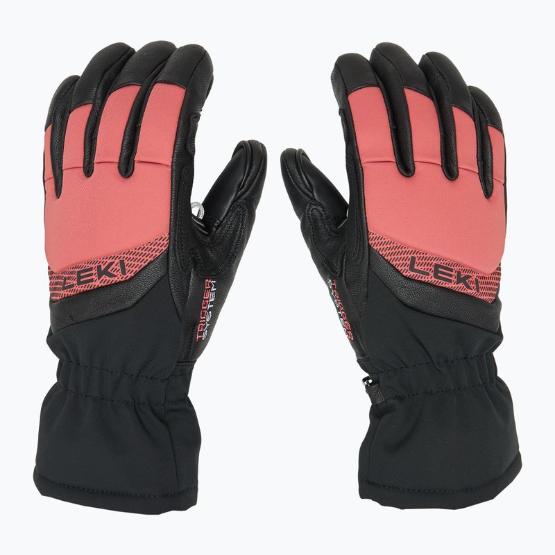 Mănuși de schi pentru femei LEKI Griffin Base 3D black/ rose 3