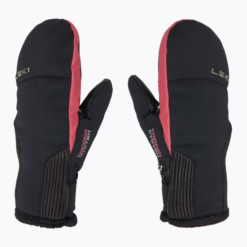 Mănuși de schi pentru femei LEKI Vallarta 3D Mitt black/ rose 3
