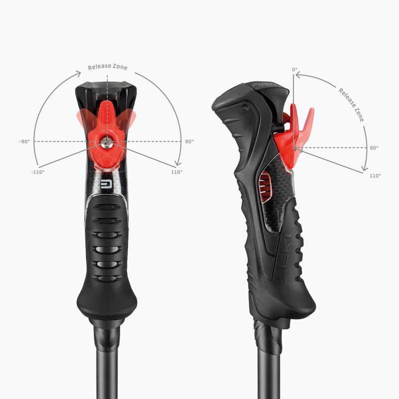 Bețe de schi LEKI Airfoil 3D black/dark anthracite 6