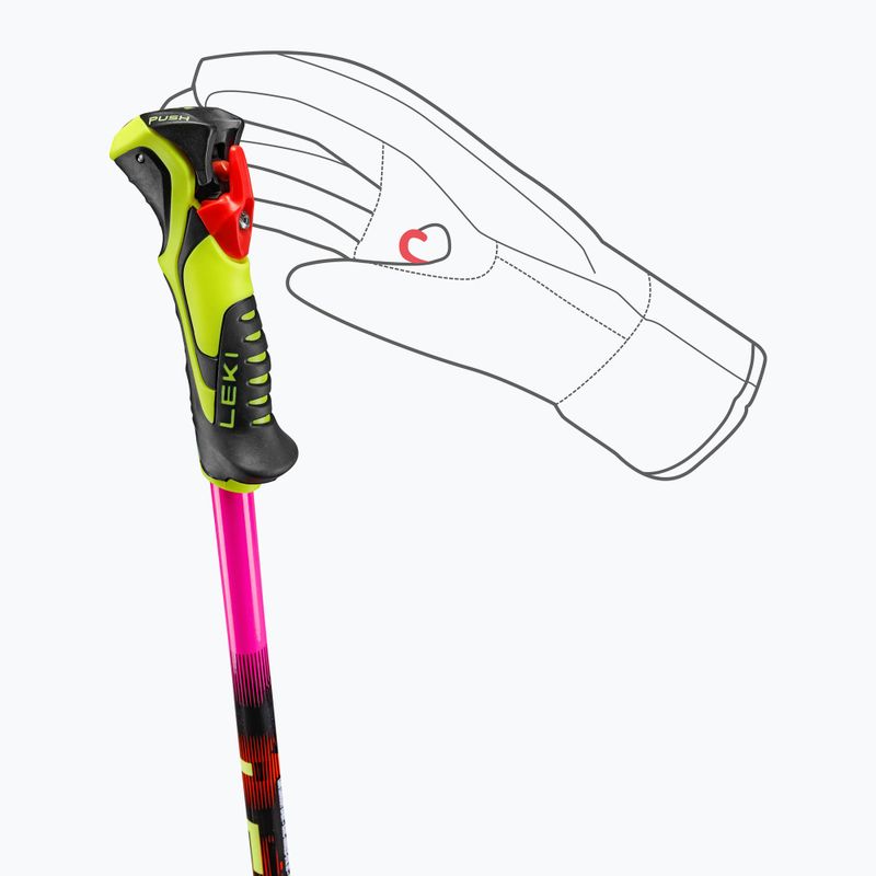 Bețe de schi pentru copii LEKI WCR Evo Lite SL TR neon pink/black/neon yellow 6
