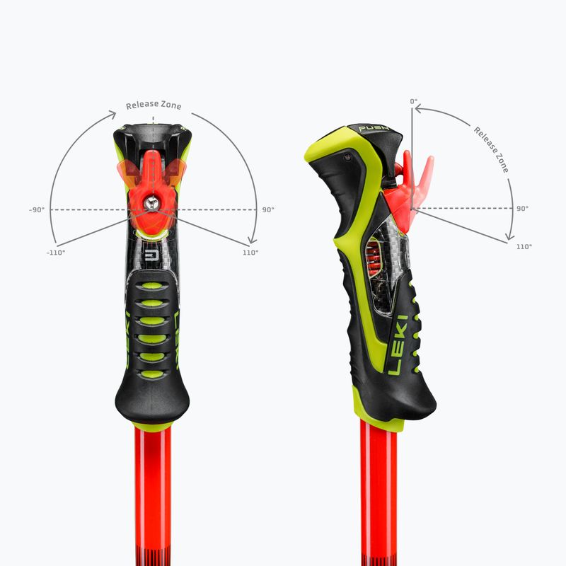 Bețe de schi LEKI WCR Pro SL TR bright red/black/neon yellow 7