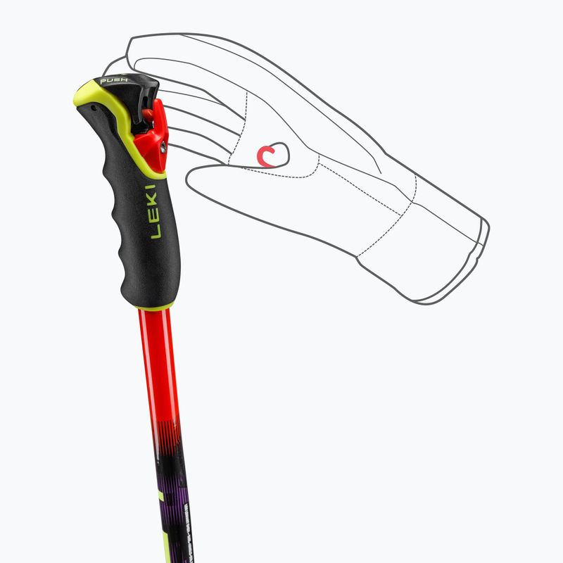 Bețe de schi LEKI WCR Pro GS TR bright red/black/neon yellow 6