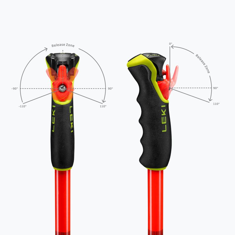 Bețe de schi LEKI WCR Pro GS TR bright red/black/neon yellow 7