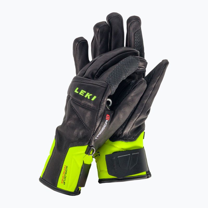 LEKI Worldcup Race Speed 3D mănușă de schi pentru bărbați negru-verde 650801301090