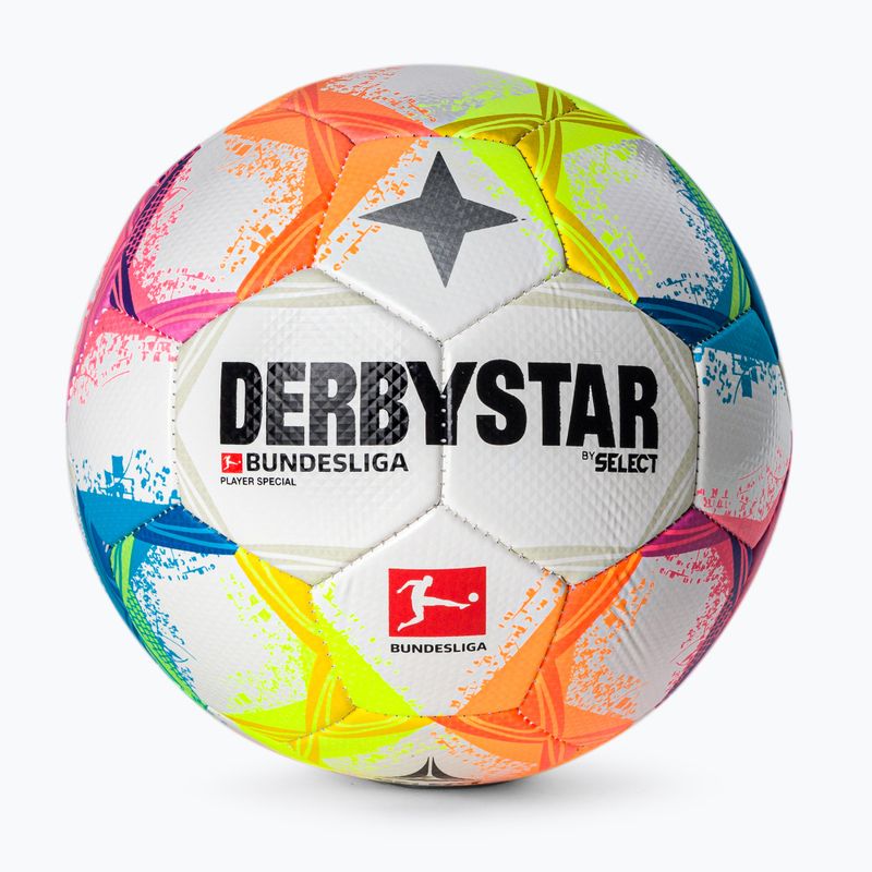 Derbystar Player Special V22 fotbal alb și culoare 3995800052