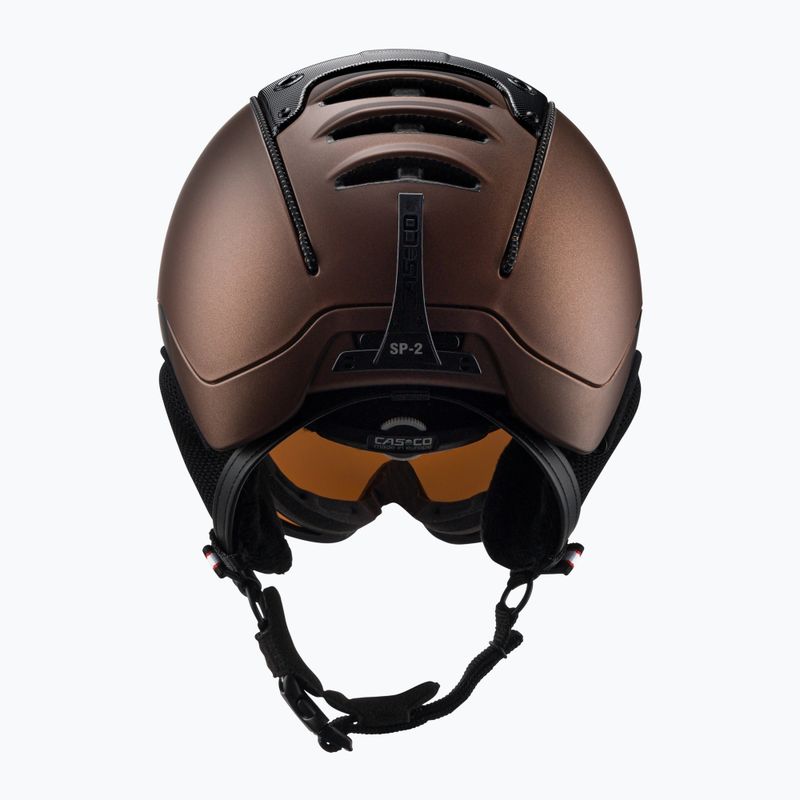 Cască de schi CASCO SP-2 Carbonic Visor maro 07.3733 3