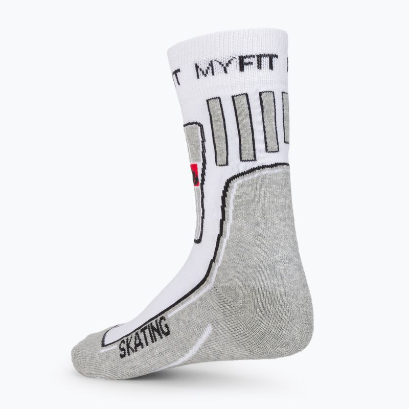Powerslide MyFit șosete pentru patine cu rotile alb/gri 900988 2