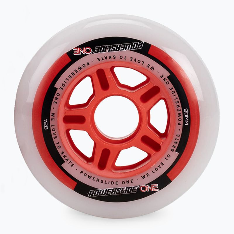Powerslide PS One Spacer/Bearings roți de role 8 buc. 90mm/82A alb 905304