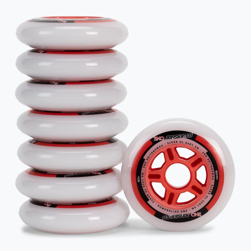 Powerslide PS One Spacer/Bearings roți de role 8 buc. 90mm/82A alb 905304 2