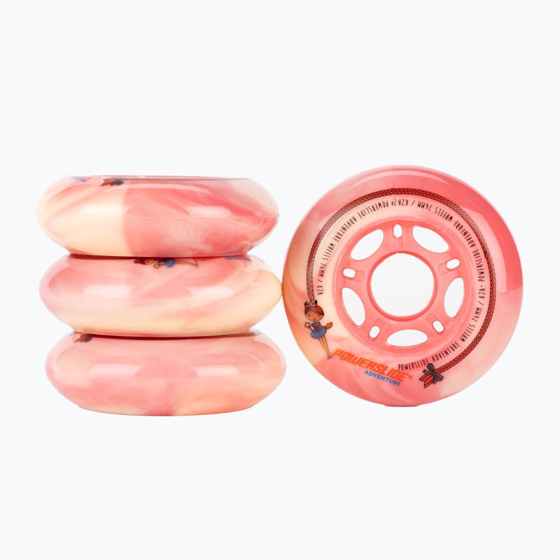 Powerslide Princess Princess Girls Roți 76 pachet de 4 roți de role roz 905317