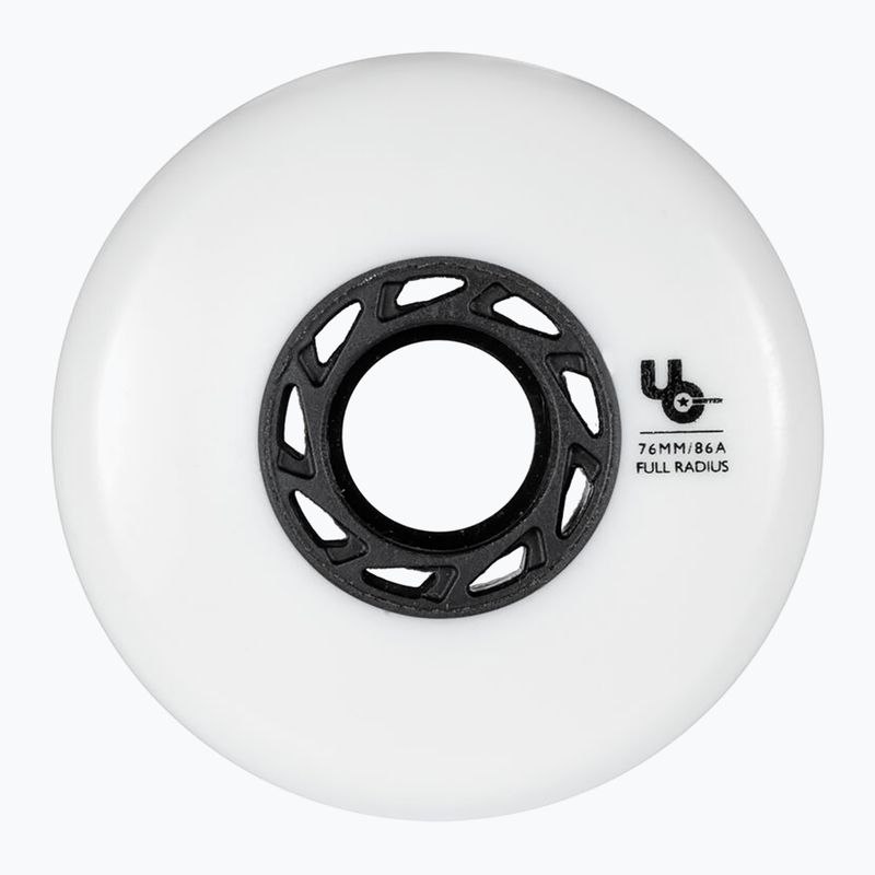 UNDERCOVER WHEELS Roți pentru role de echipă 76 mm/86A 4 buc. alb