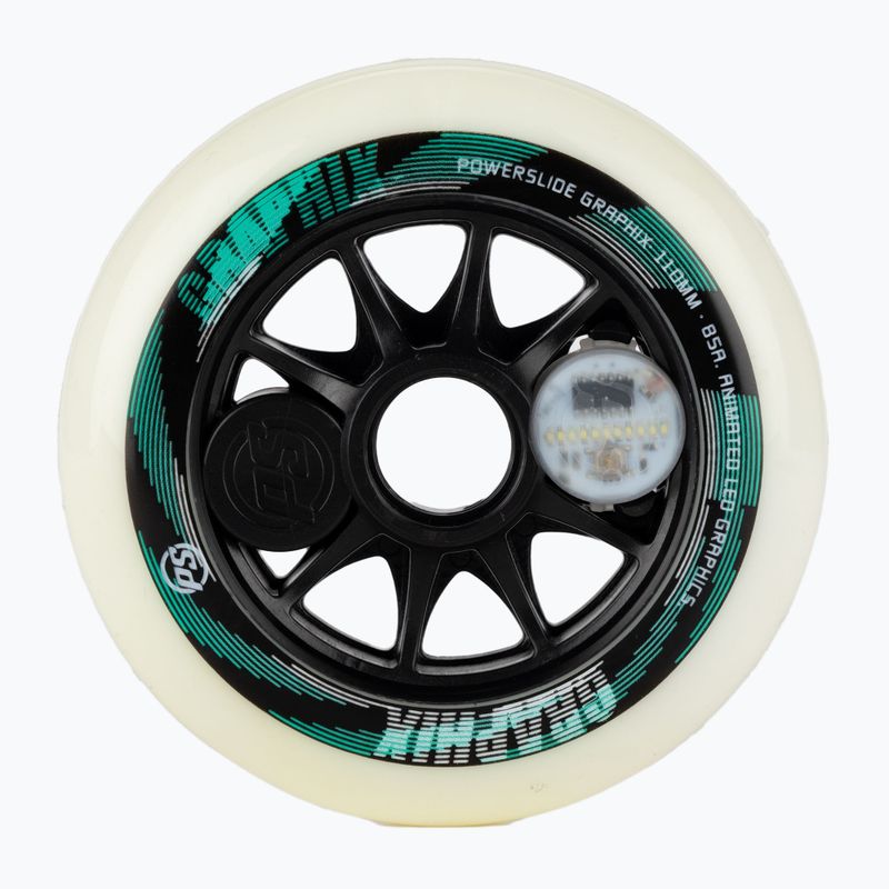 Powerslide Graphix Dreapta roți de patine cu rotile albe 905344