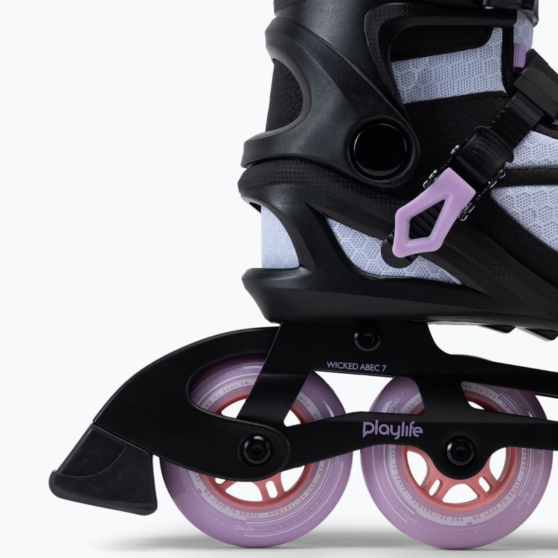 Patine în linie Playlife Lancer 84 pentru femei, negru violet 880274 8