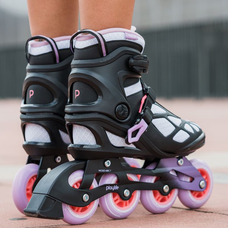 Patine în linie Playlife Lancer 84 pentru femei, negru violet 880274 2