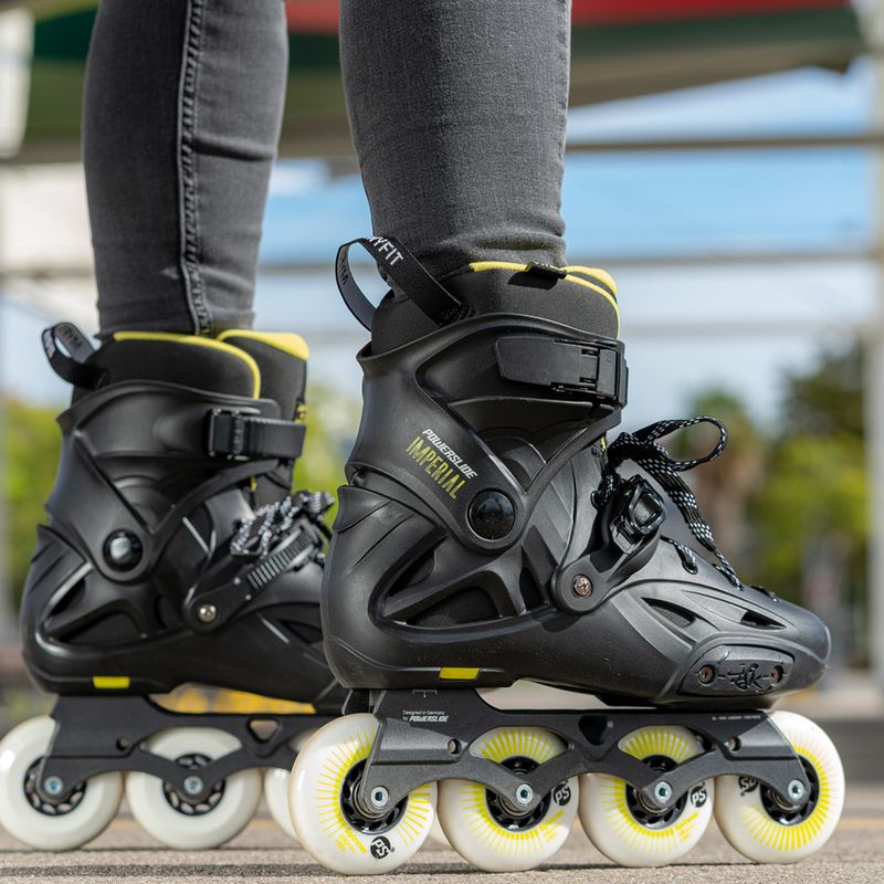 Patine pentru bărbați Powerslide Imperial One 80 negru/galben 908376 10