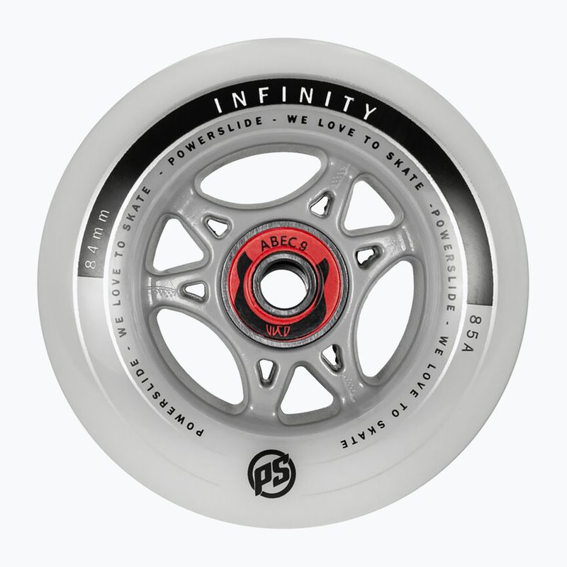 Roți pentru rolePowerslide Infinity 84 RTR ABEC9/Spacer 4 buc. grey