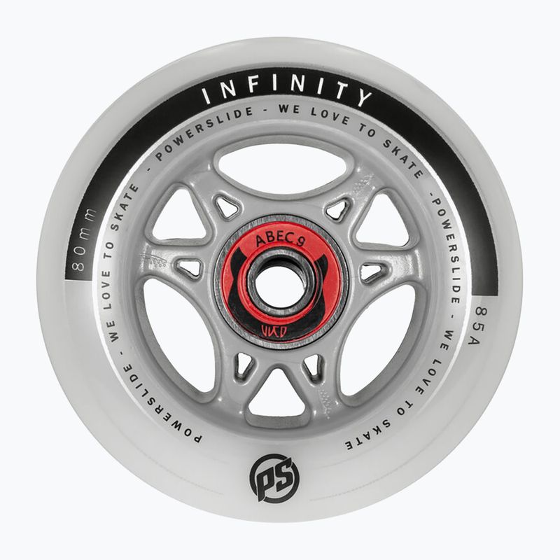 Roți pentru role Powerslide Infinity 80 RTR ABEC9/Spacer 4 buc. grey