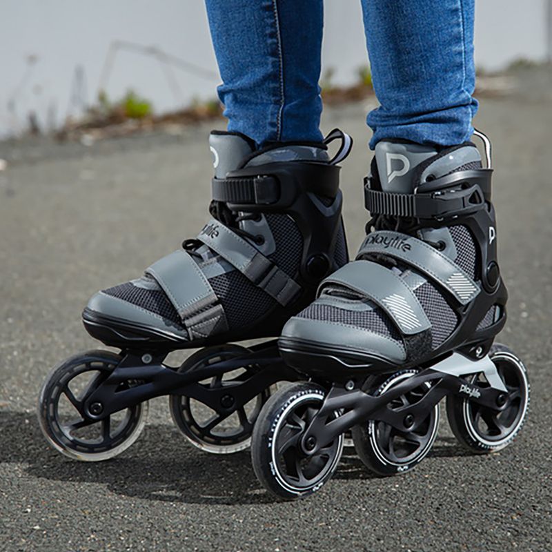 Patine cu role Playlife GT 110 negru/gri pentru bărbați 13