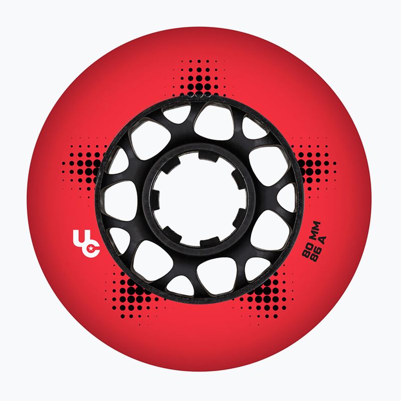 Roți pentru role UNDERCOVER WHEELS Team Pro 80 mm/86A 4 buc. red