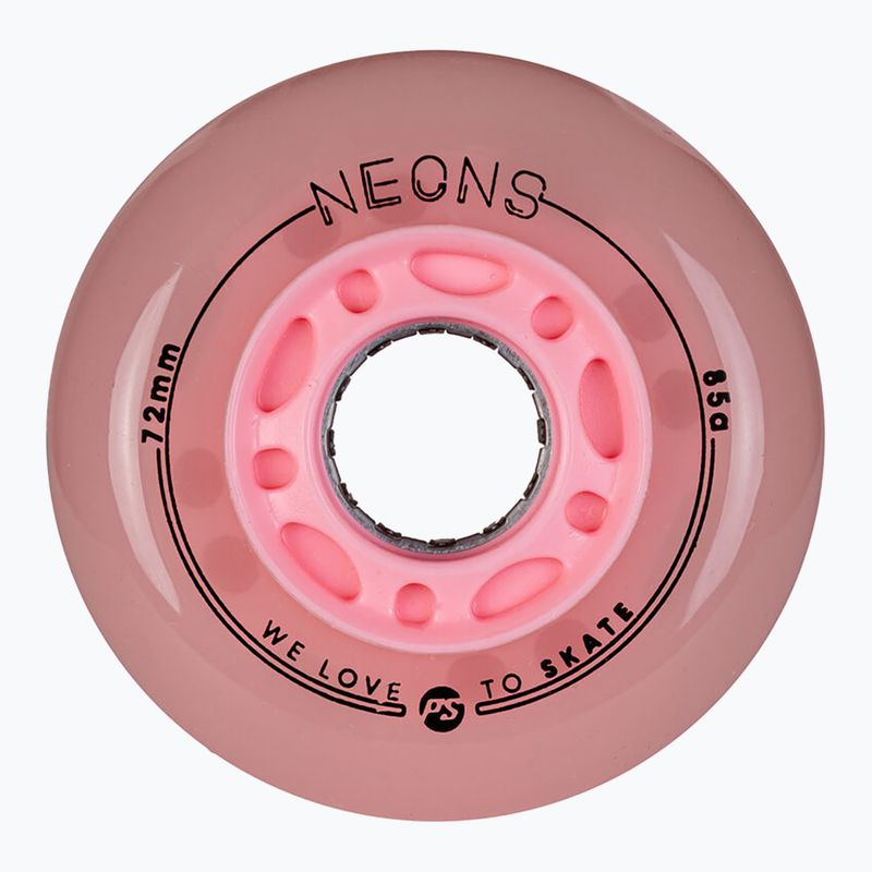Roți pentru role Powerslide Neons LED 72 mm/85 A 4 buc. rose