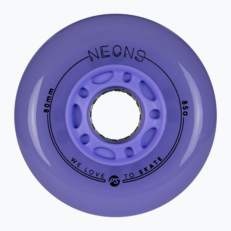 Roți pentru role Powerslide Neons LED 80 mm/85A 4 buc. lilac