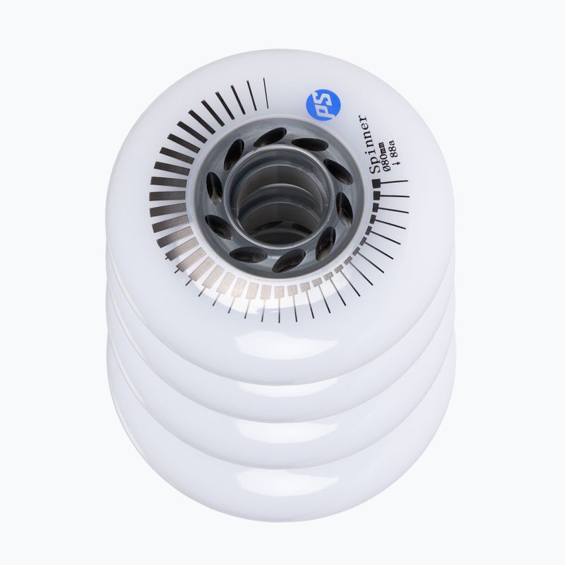 Roți pentru role Powerslide Spinner 80 mm/88A 4 buc. white 3