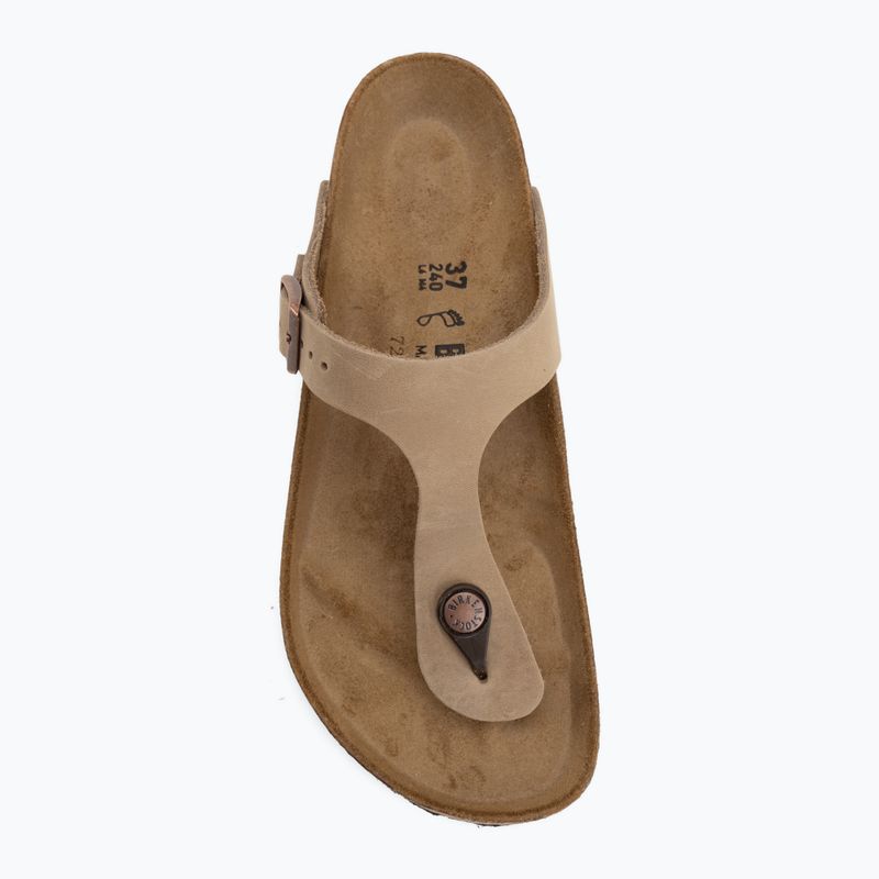 Șlapi BIRKENSTOCK Gizeh Oiled Leather tabacco brown 5