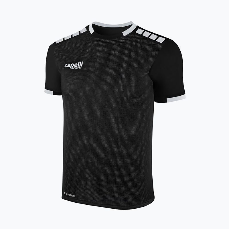 Capelli Cs III Block Tricou de fotbal pentru tineret negru/alb 4