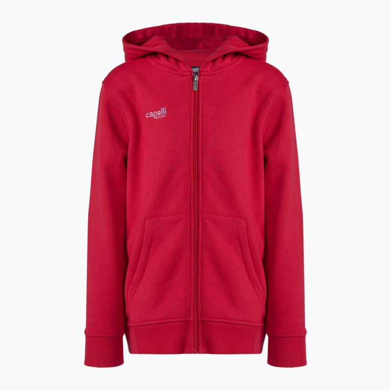 Capelli Basics Tineret Zip fotbal Hoodie roșu