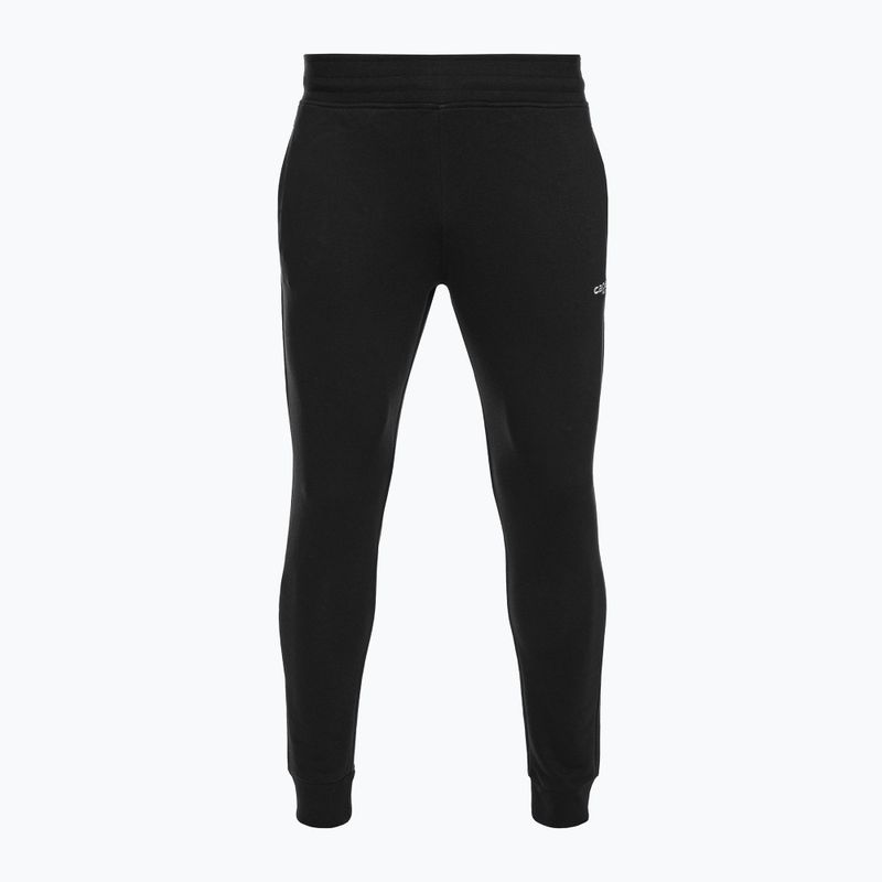 Pantaloni de fotbal Capelli Basics Adult pentru bărbați Capelli Basics Adult Tapered French Terry negru/alb