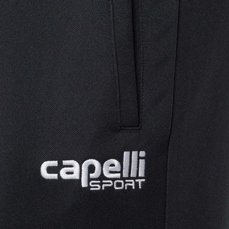 Pantaloni de fotbal de antrenament pentru bărbați Capelli Basic I Adult negru/alb negru/alb 3