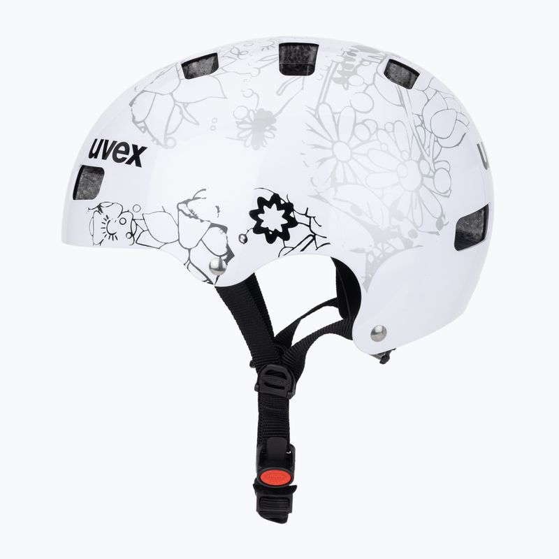 Cască pentru copii UVEX Kid 3 white flower/black 3