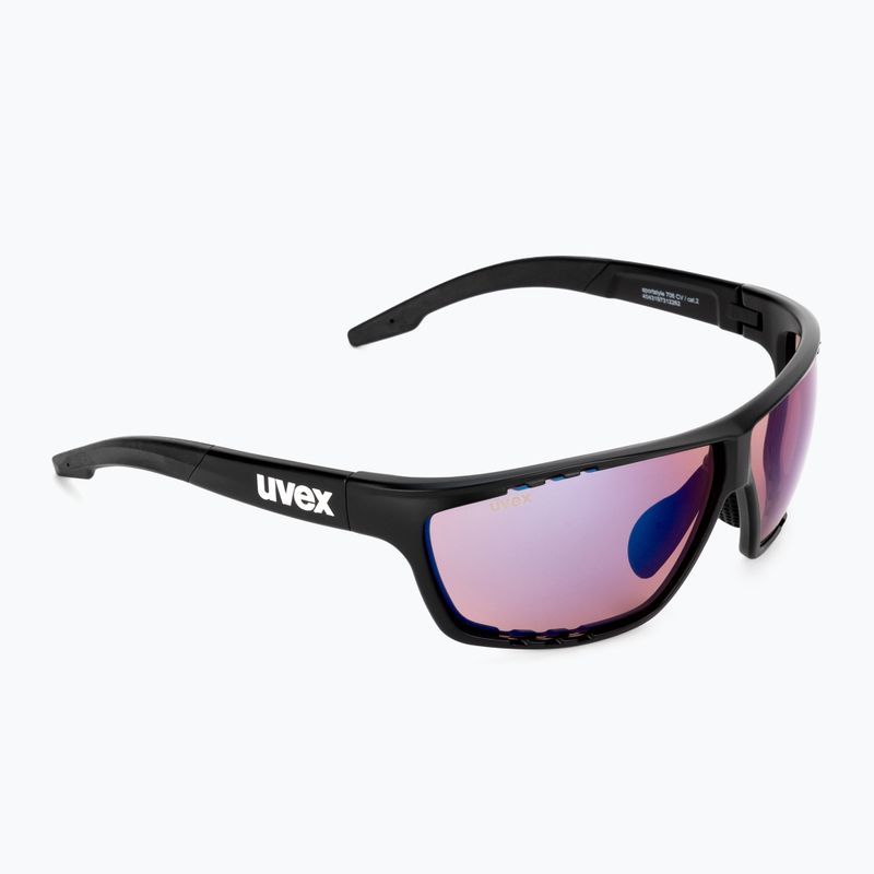 Ochelari de soare UVEX Sportstyle 706 CV negru/oglindă cu oglindă de chihlimbar 53/2/018/2296