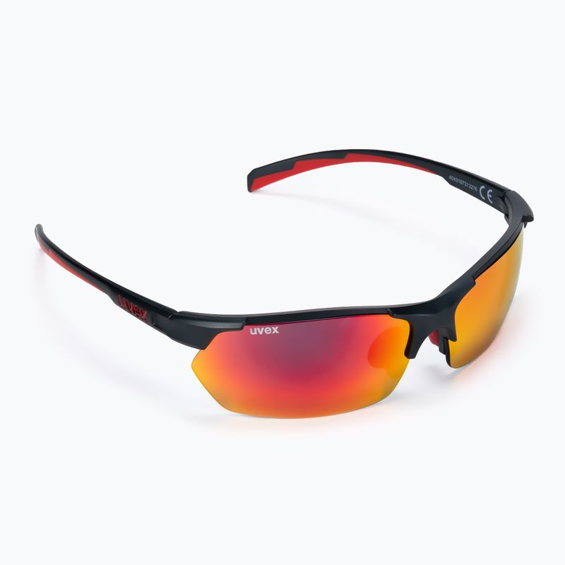 Ochelari de soare UVEX Sportstyle 114 negru/roșu S5309395316