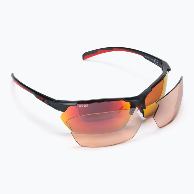 Ochelari de soare UVEX Sportstyle 114 negru/roșu S5309395316 7
