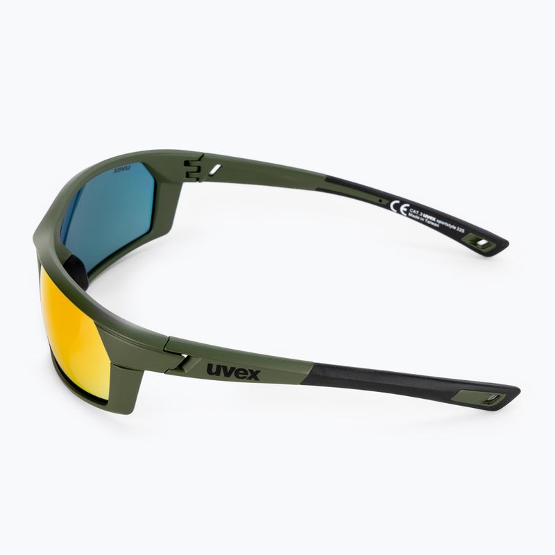 Ochelari de soare UVEX Sportstyle 225 verde măsliniu mat/argintiu oglindă 53/2/025/7716 4