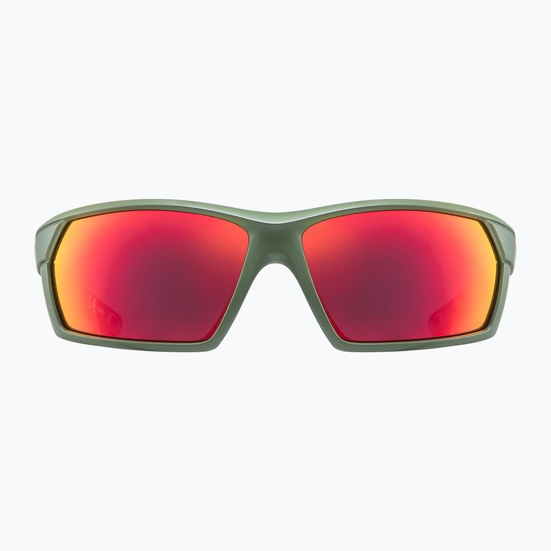 Ochelari de soare UVEX Sportstyle 225 verde măsliniu mat/argintiu oglindă 53/2/025/7716 6