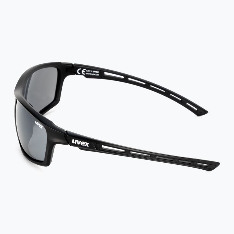 Ochelari de soare UVEX Sportstyle 229 negru mat/argintiu cu oglindă 53/2/068/2216 3
