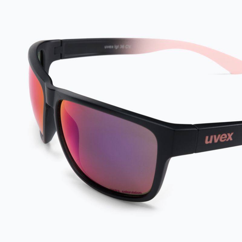 Ochelari de soare UVEX Lgl 36 CV negru/roz S5320172398 5
