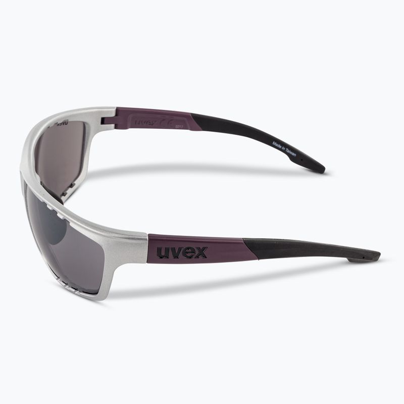 Ochelari de soare UVEX Sportstyle 706 silver plum mat 4