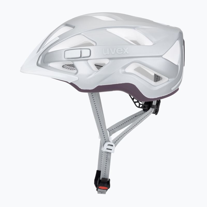 Cască de bicicletă UVEX City Active silver/plum matt 3